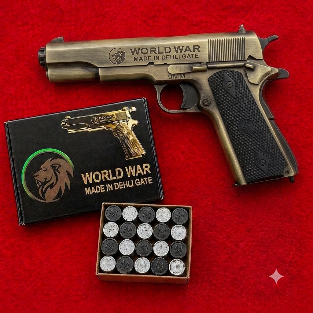 WORLD WAR 90MM METAL TOY GUN BRASS